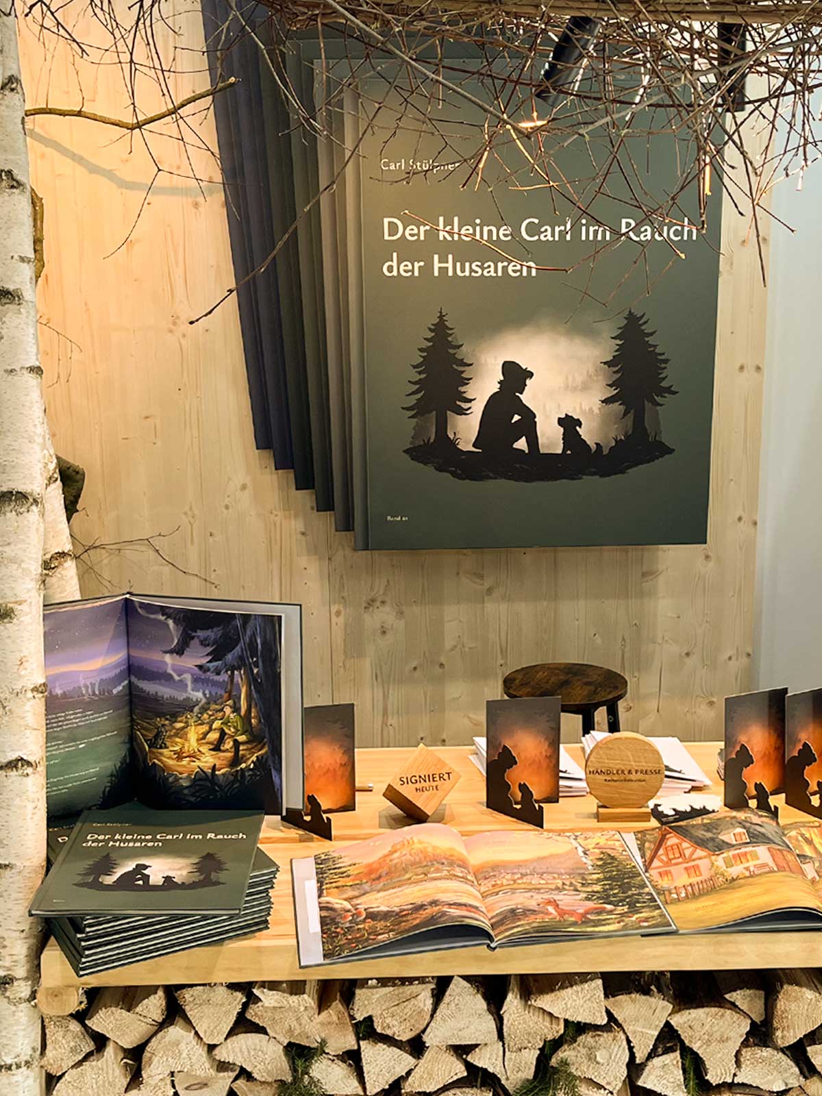 Messestand von Carl & Strups auf der Leipziger Buchmesse